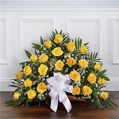 Thoughts And Prayers Fireside Basket-Yellow